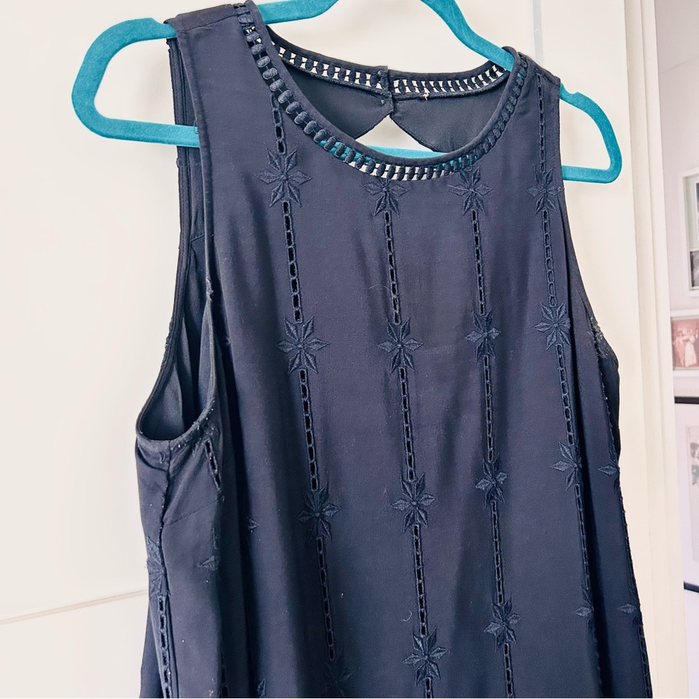 Navy Eyelet Dress (12)